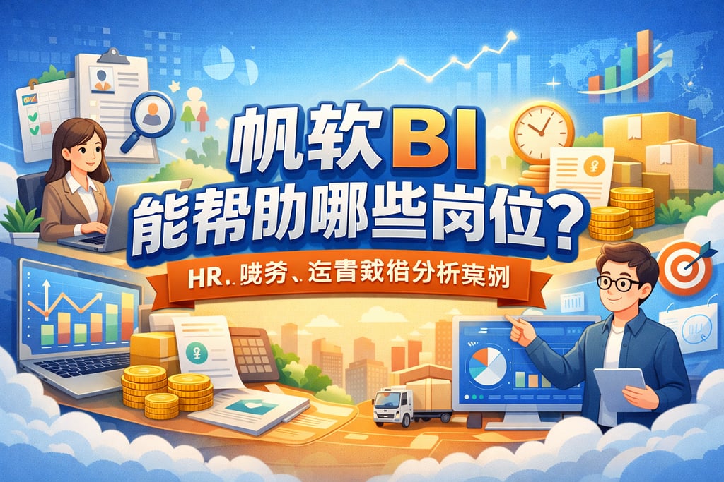 帆软BI能帮助哪些岗位？HR、财务、运营数据分析案例