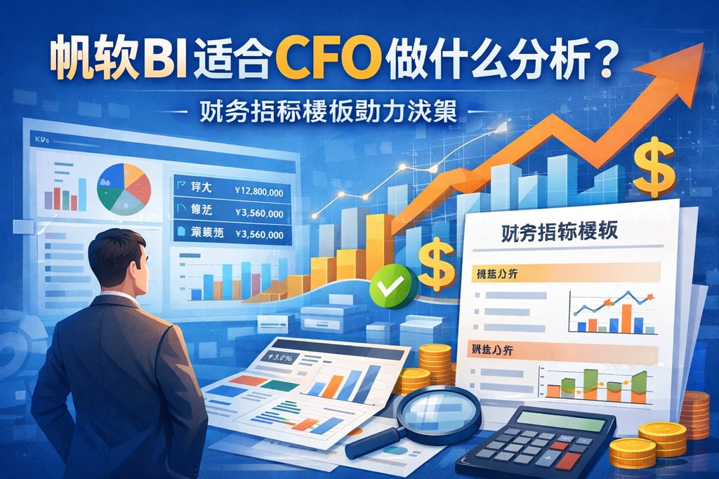 帆软BI适合CFO做什么分析？财务指标模板助力决策