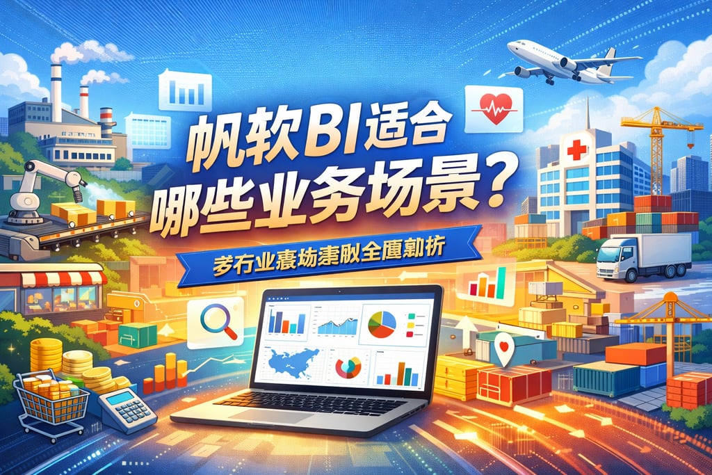 帆软BI适合哪些业务场景？多行业落地案例全面剖析