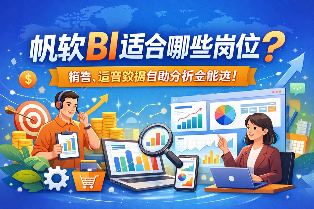 帆软BI适合哪些岗位？销售、运营数据自助分析全能选