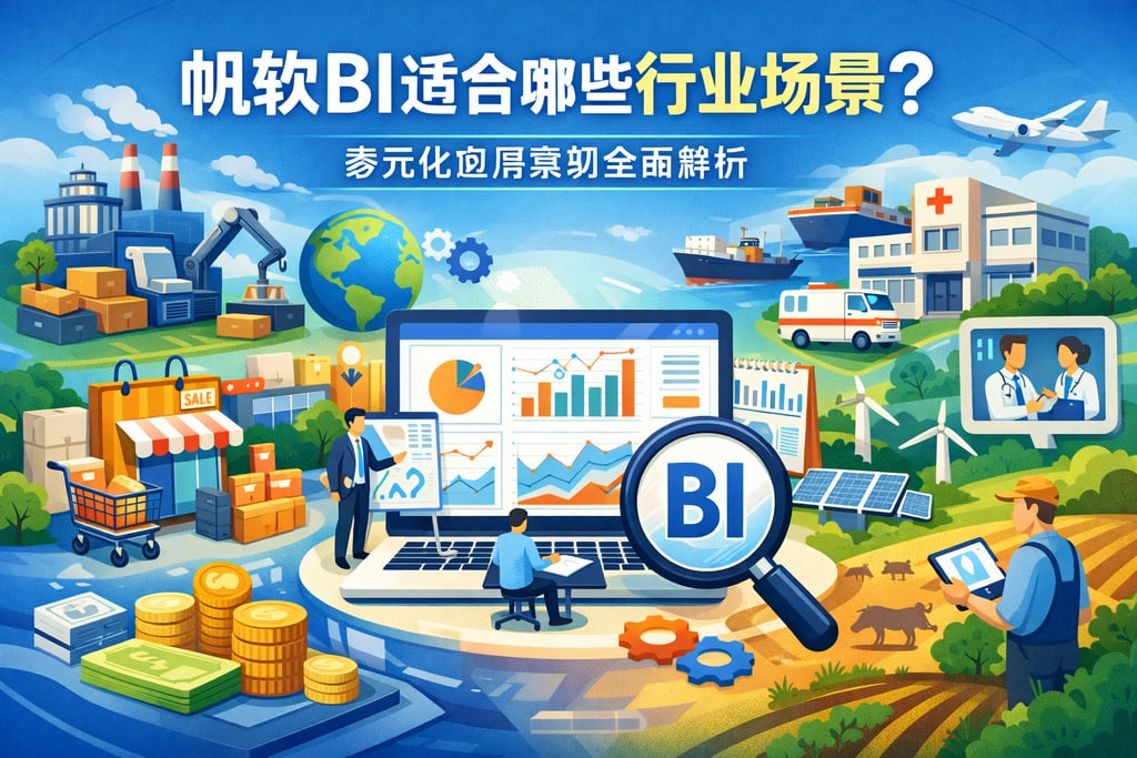 帆软BI适合哪些行业场景？多元化应用案例全面解析