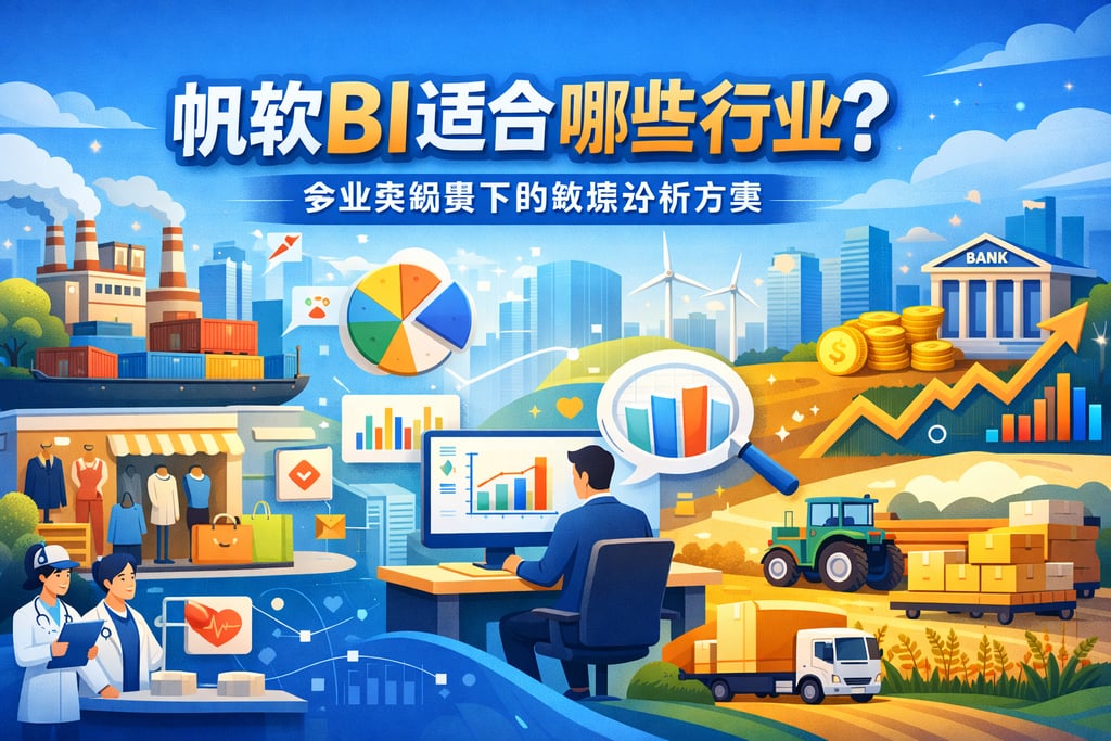 帆软BI适合哪些行业？多业务场景下的数据分析方案