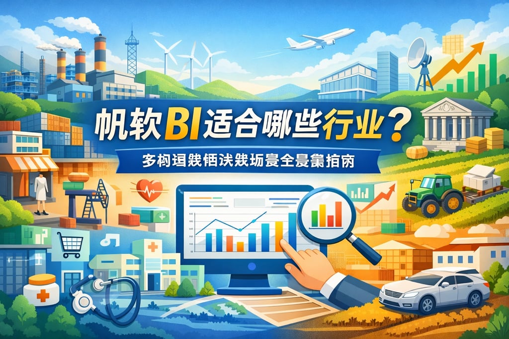 帆软BI适合哪些行业？多领域数据决策场景全覆盖指南