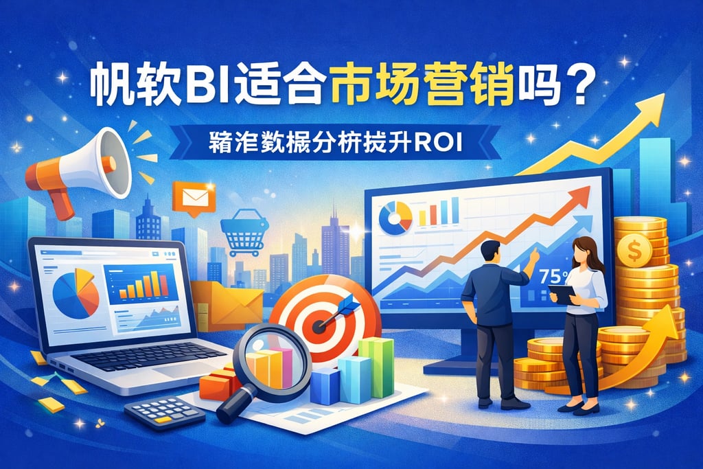 帆软BI适合市场营销吗？精准数据分析提升ROI