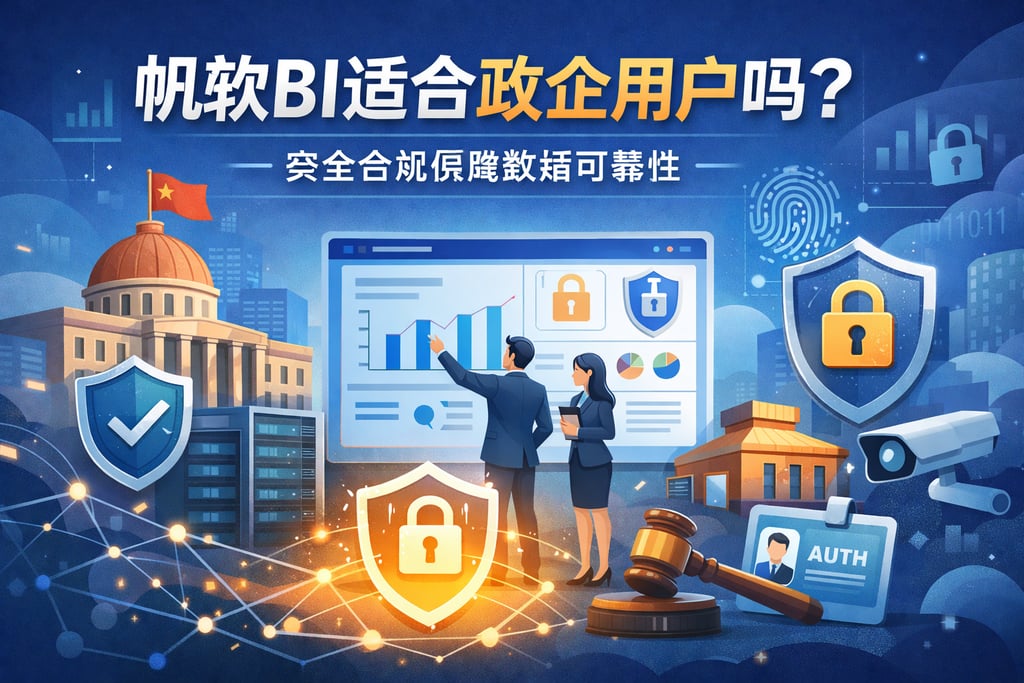 帆软BI适合政企用户吗？安全合规保障数据可靠性