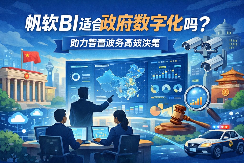 帆软BI适合政府数字化吗？助力智慧政务高效决策