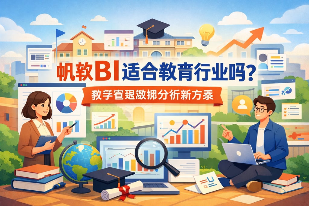 帆软BI适合教育行业吗？教学管理数据分析新方案