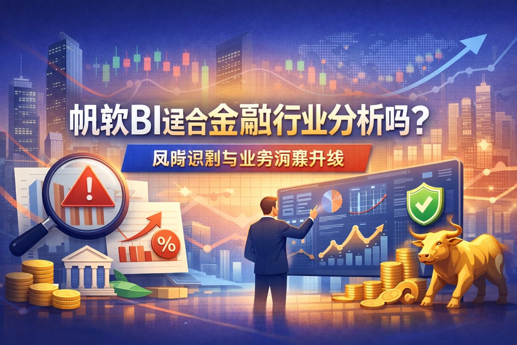 帆软BI适合金融行业分析吗？风险识别与业务洞察升级