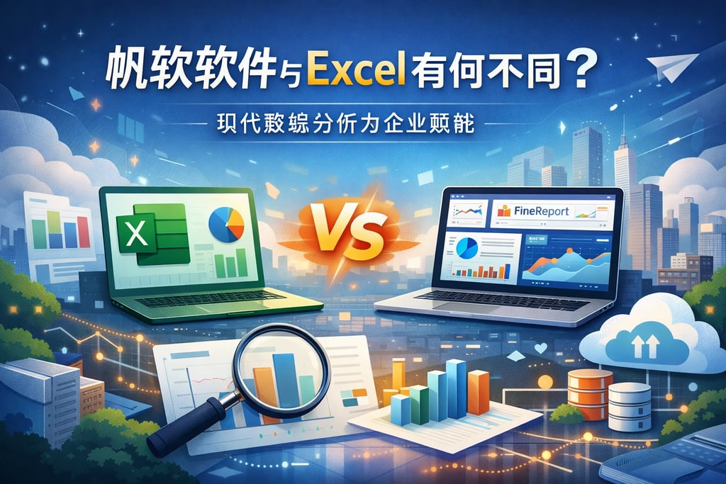 帆软软件和Excel有何不同？现代数据分析为企业赋能