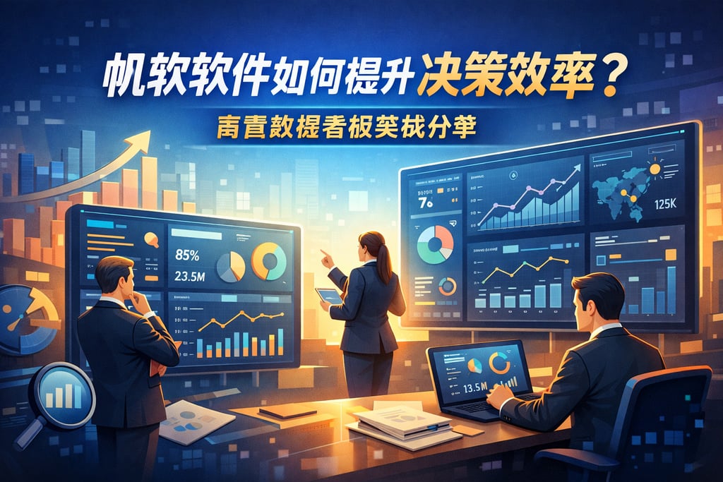 帆软软件如何提升决策效率？高管数据看板实战分享