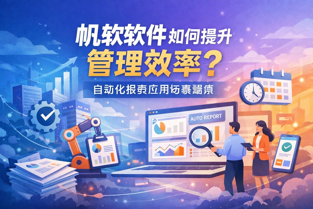 帆软软件如何提升管理效率？自动化报表应用场景盘点