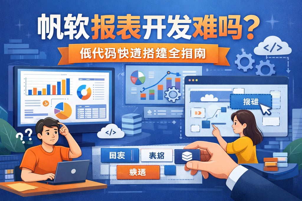 帆软软件报表开发难吗？低代码快速搭建全指南