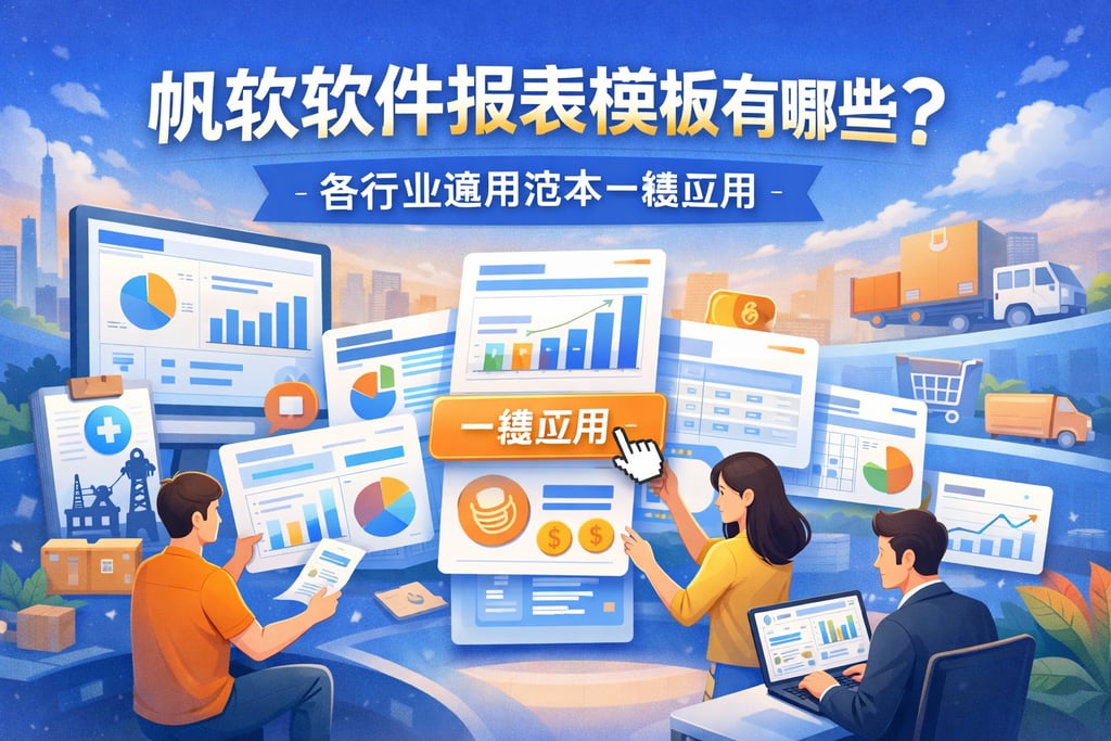 帆软软件报表模板有哪些？各行业通用范本一键应用