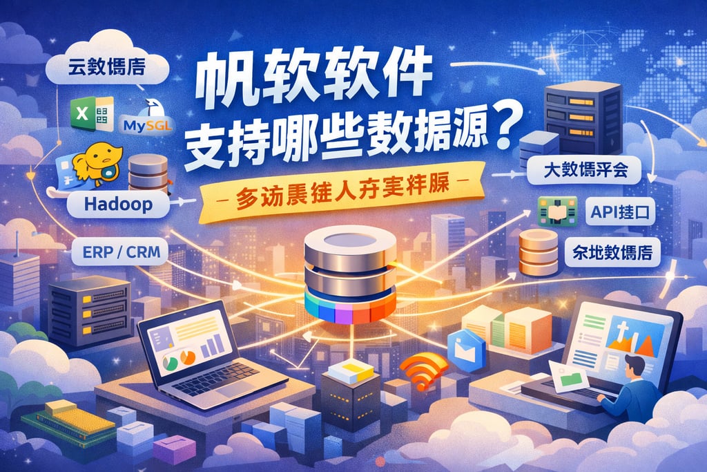 帆软软件支持哪些数据源？多场景接入方案详解
