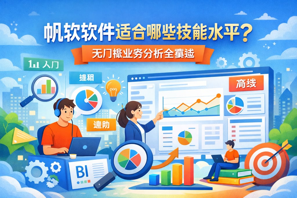 帆软软件适合哪些技能水平？无门槛业务分析全覆盖