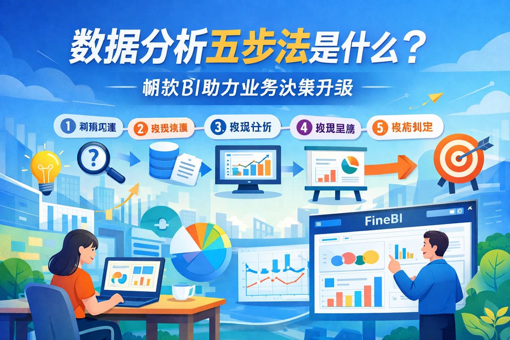 数据分析五步法是什么？帆软BI助力业务决策升级