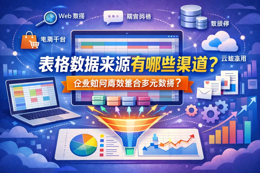 表格数据来源有哪些渠道?企业如何高效整合多元数据? - FineBI数据分析知识库