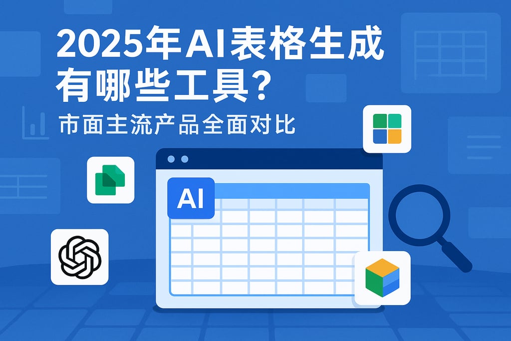 2025年AI表格生成有哪些工具？市面主流产品全面对比