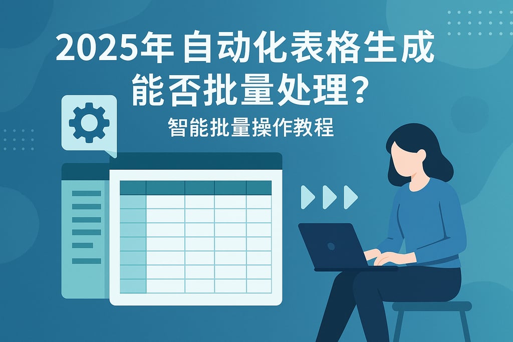 2025年自动化表格生成能否批量处理？智能批量操作教程