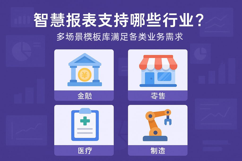 智慧报表支持哪些行业？多场景模板库满足各类业务需求