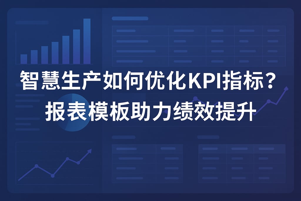 智慧生产如何优化KPI指标？报表模板助力绩效提升