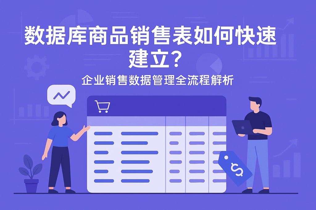 数据库商品销售表如何快速建立？企业销售数据管理全流程解析