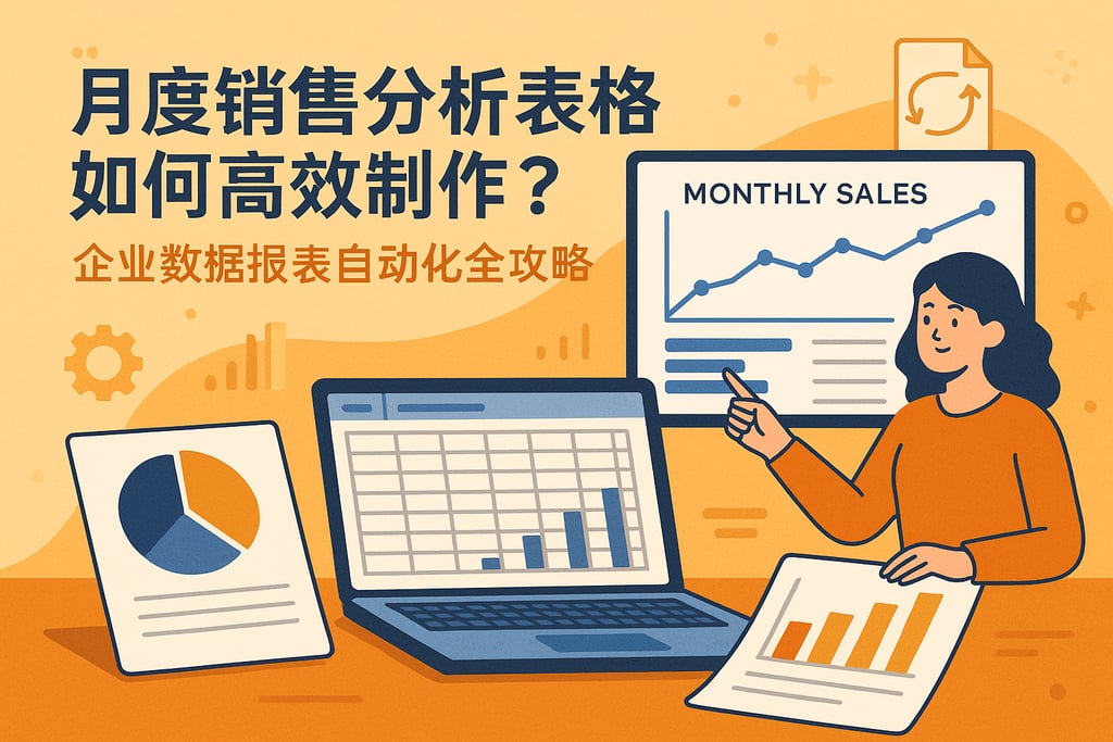 月度销售分析表格如何高效制作？企业数据报表自动化全攻略