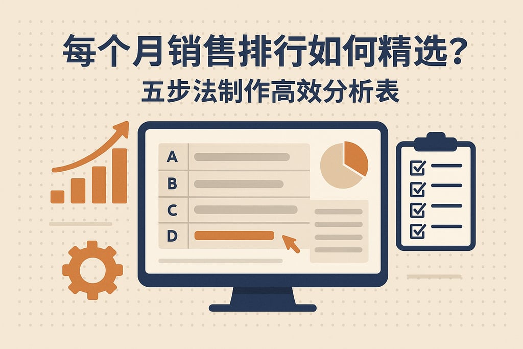 每个月销售排行如何精准筛选？五步法制作高效分析表