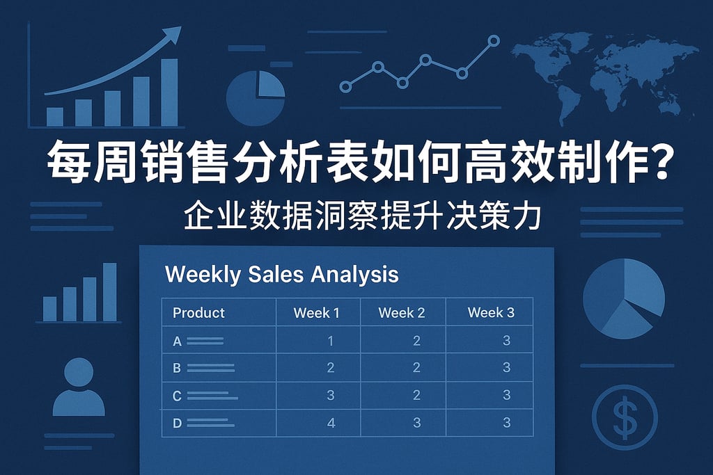 每周销售分析表如何高效制作？企业数据洞察提升决策力