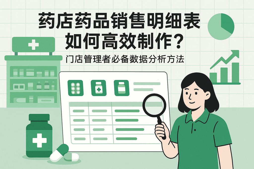 药店药品销售明细表如何高效制作？门店管理者必备数据分析方法