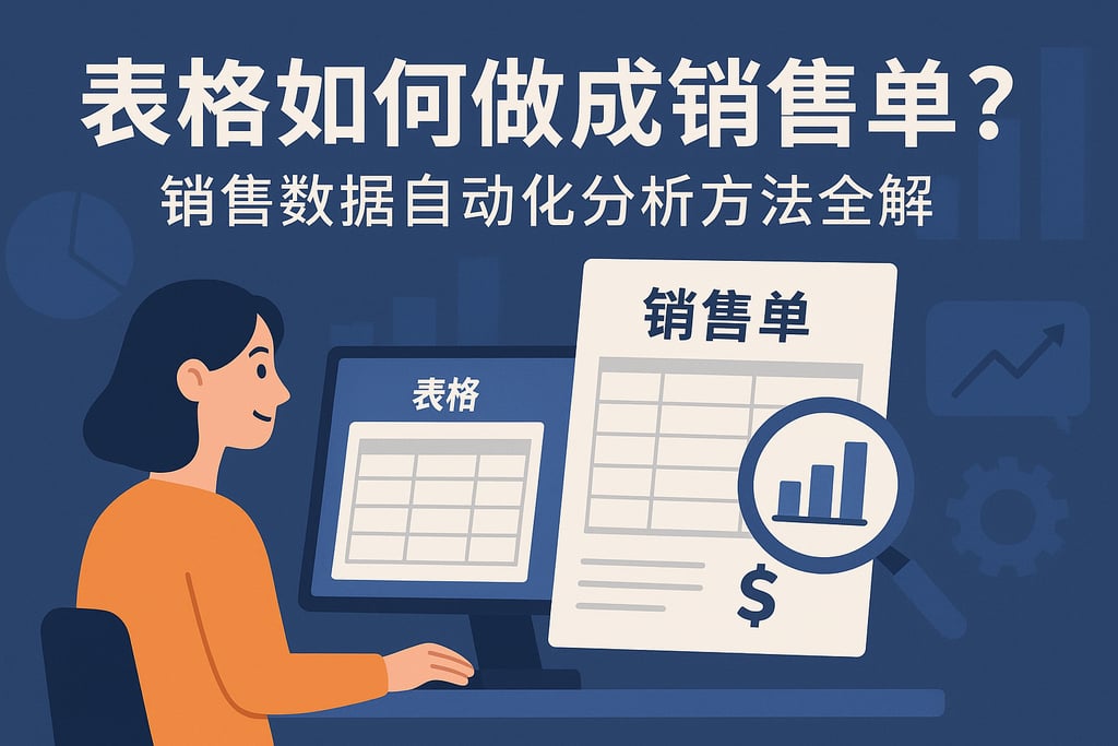 表格如何做成销售单？销售数据自动化分析方法全解