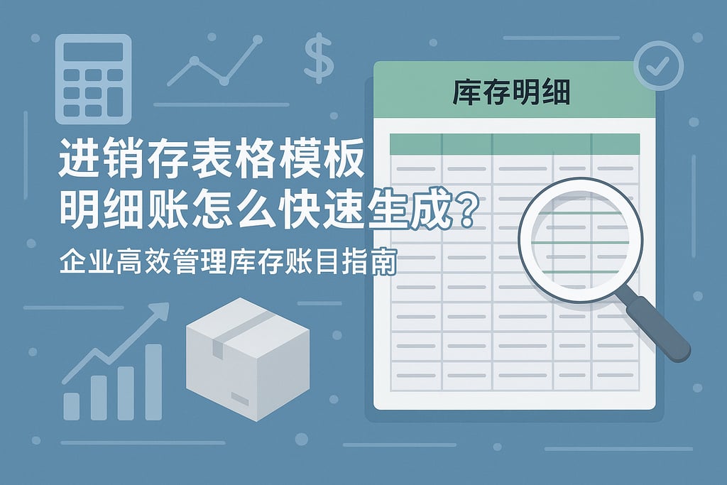 进销存表格模板明细账怎么快速生成？企业高效管理库存账目指南