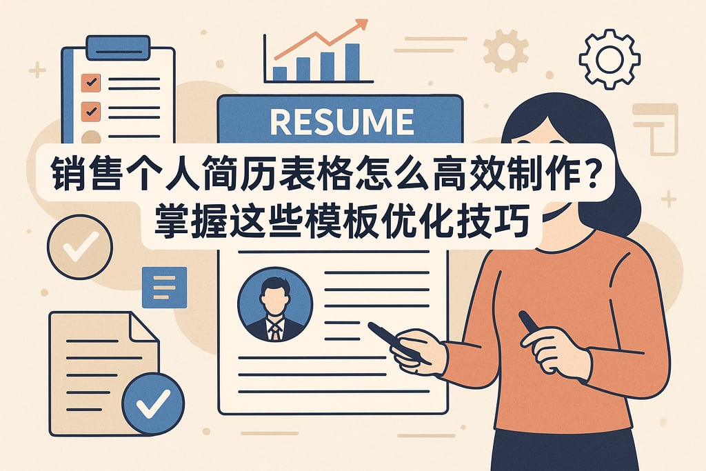 销售个人简历表格怎么高效制作？掌握这些模板优化技巧