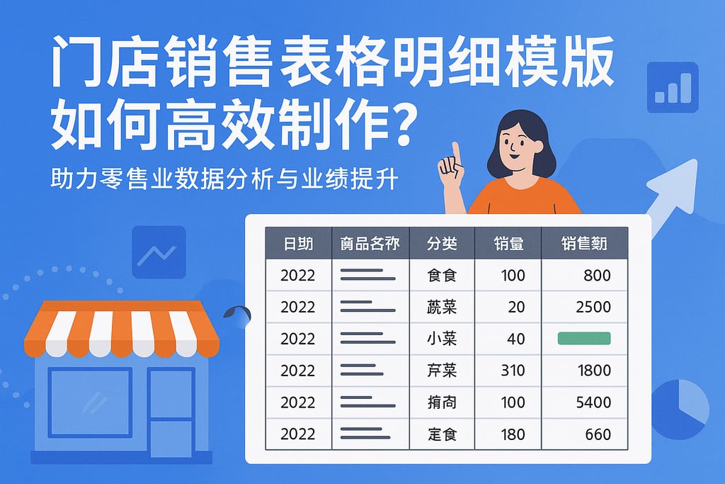 门店销售表格明细模板如何高效制作？助力零售业数据分析与业绩提升