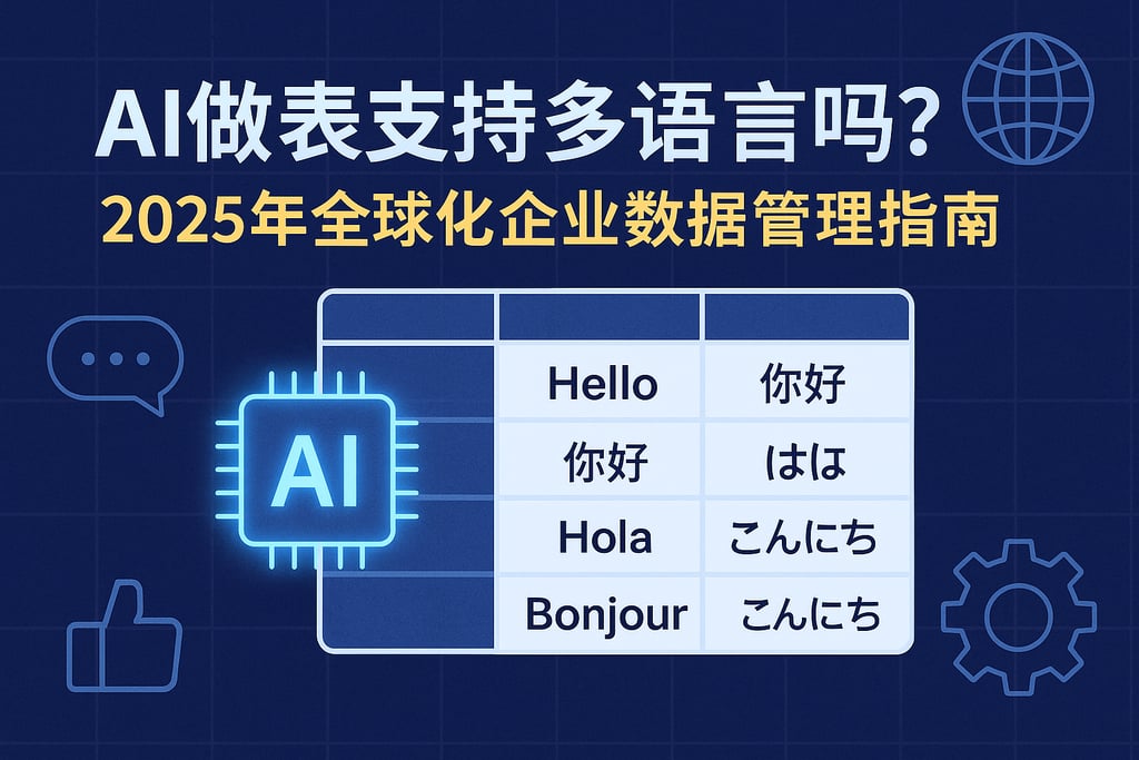 AI做表支持多语言吗？2025年全球化企业数据管理指南
