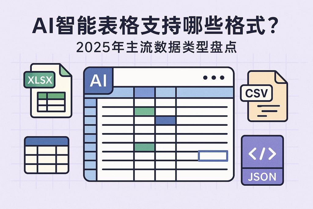 AI智能表格支持哪些格式？2025年主流数据类型盘点
