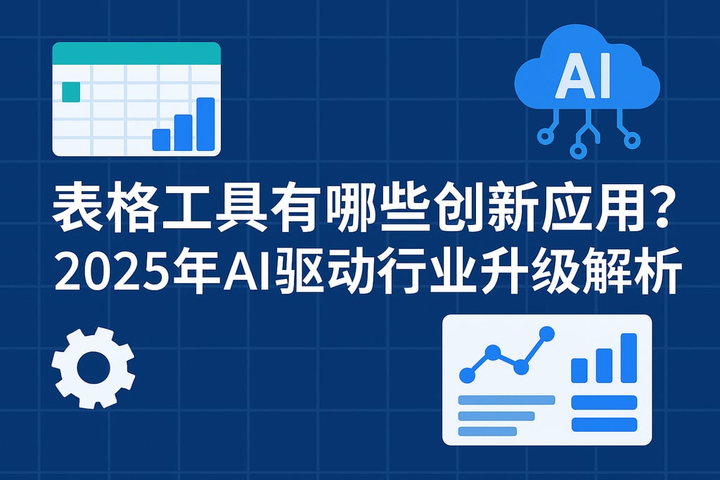 表格工具有哪些创新应用？2025年AI驱动行业升级解析