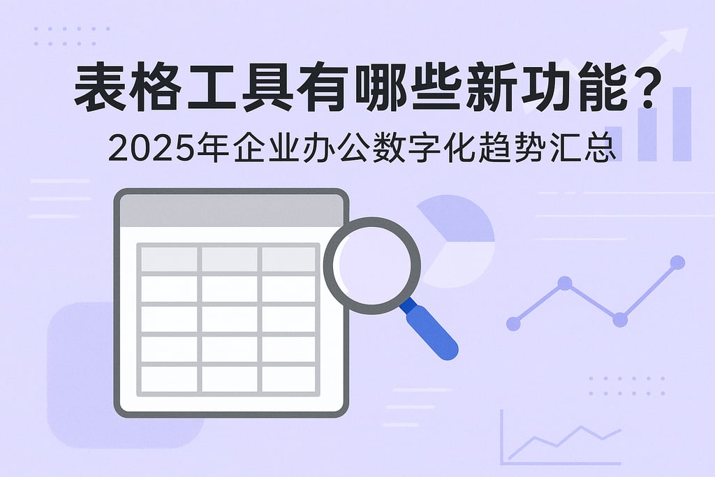 表格工具有哪些新功能？2025年企业办公数字化趋势汇总