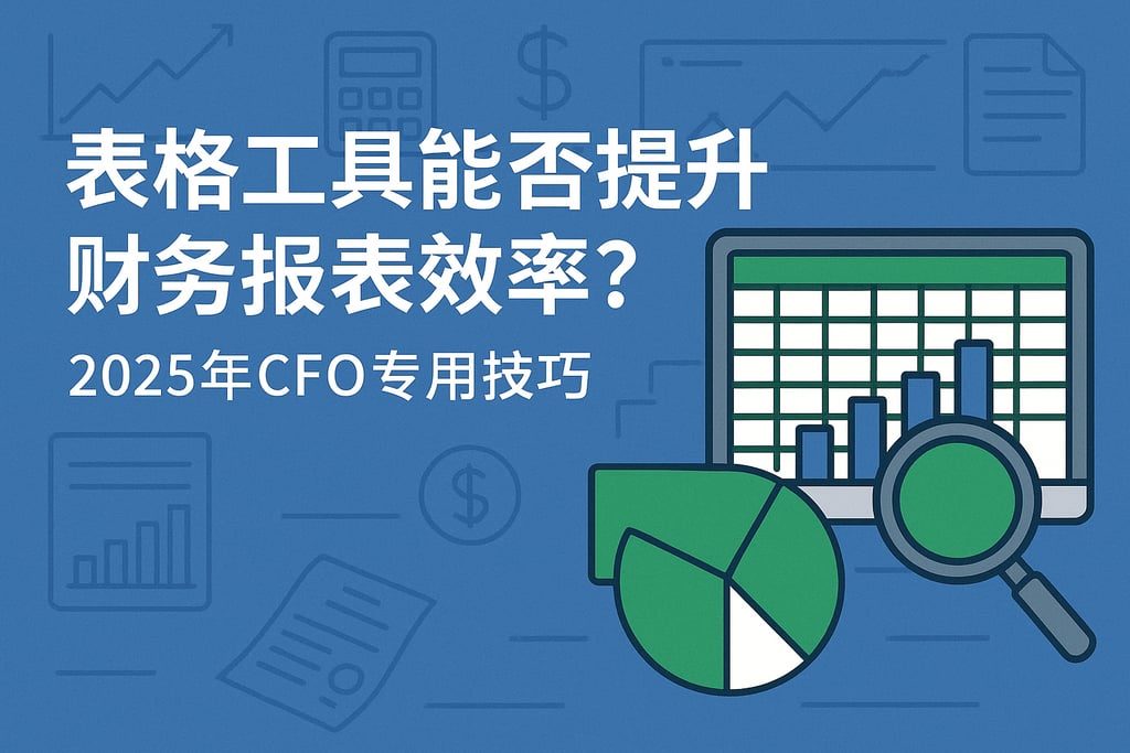 表格工具能否提升财务报表效率？2025年CFO专用技巧