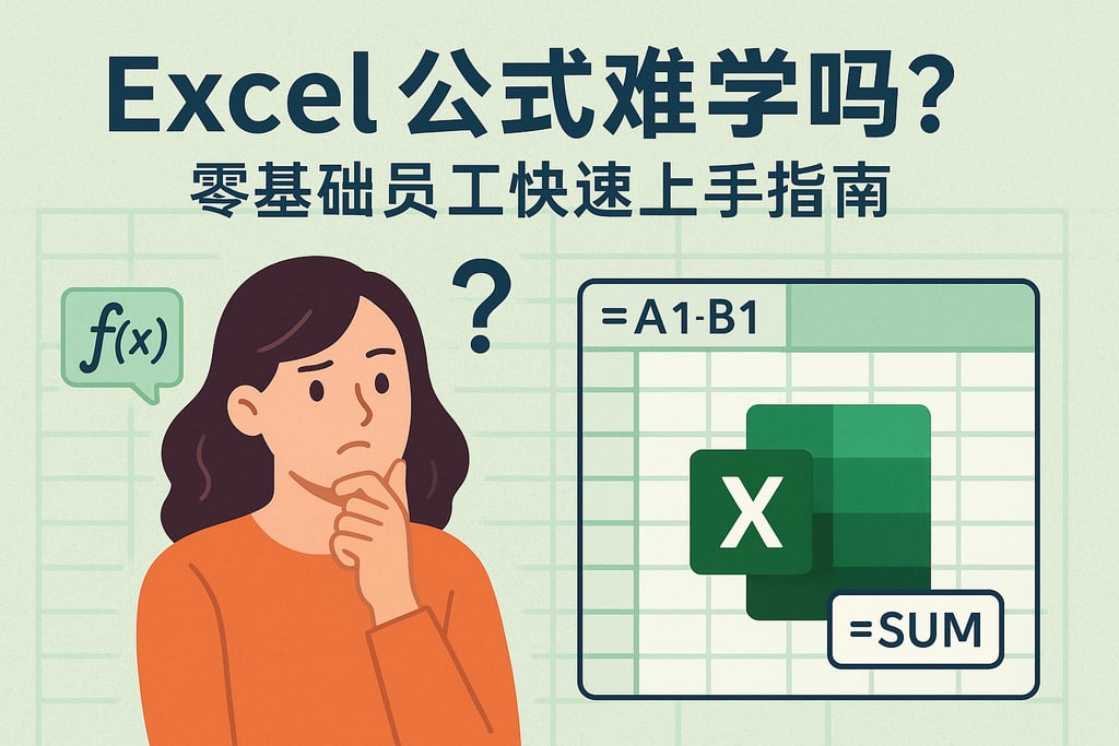 Excel公式难学吗？零基础员工快速上手指南