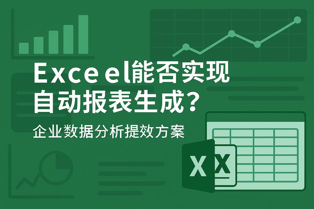 Excel能否实现自动报表生成？企业数据分析提效方案