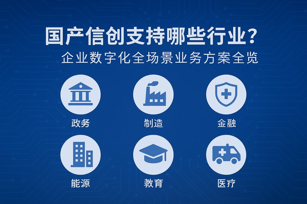 国产信创支持哪些行业？企业数字化全场景业务方案全览