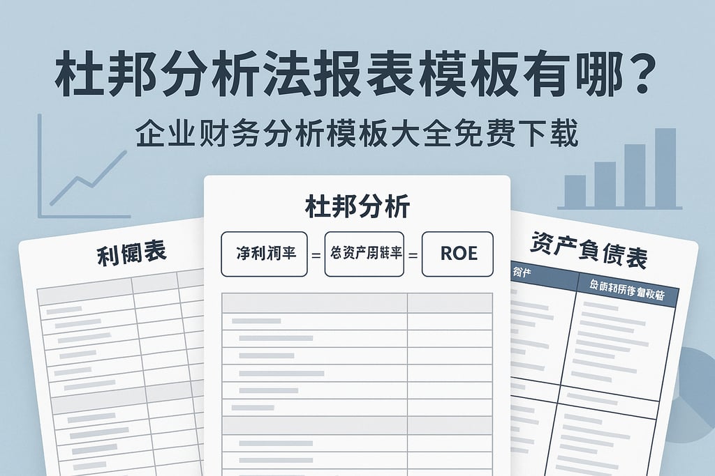 杜邦分析法报表模板有哪些？企业财务分析模板大全免费下载
