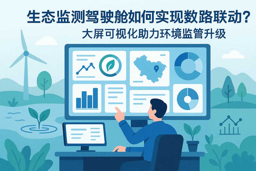 生态监测驾驶舱如何实现数据联动？大屏可视化助力环境监管升级