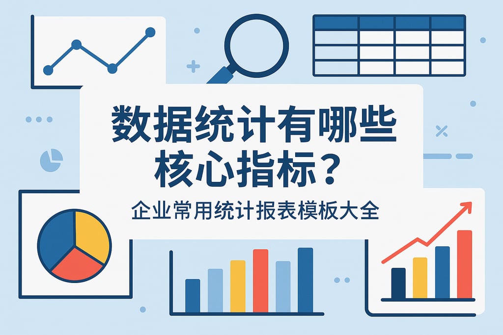 数据统计有哪些核心指标？企业常用统计报表模板大全