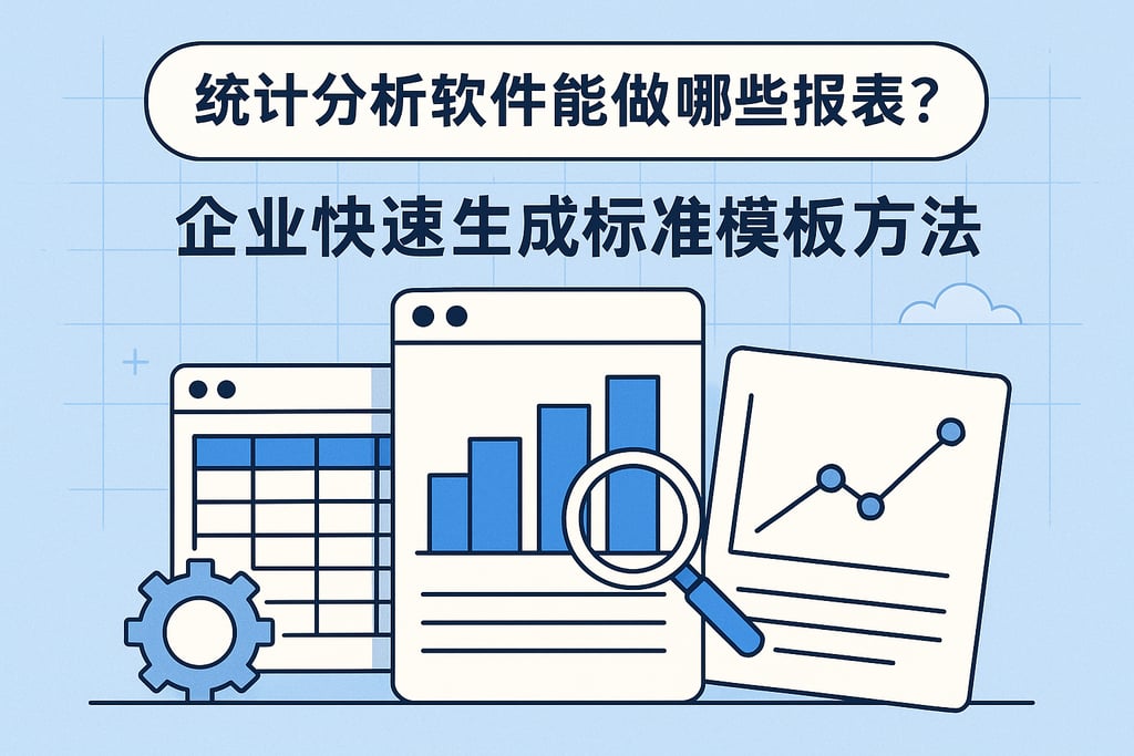 统计分析软件能做哪些报表？企业快速生成标准模板方法