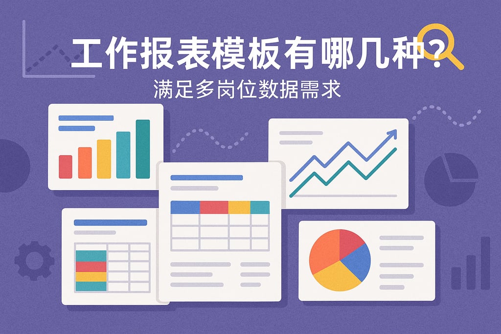 工作报表模板有哪些类型？满足多岗位数据需求