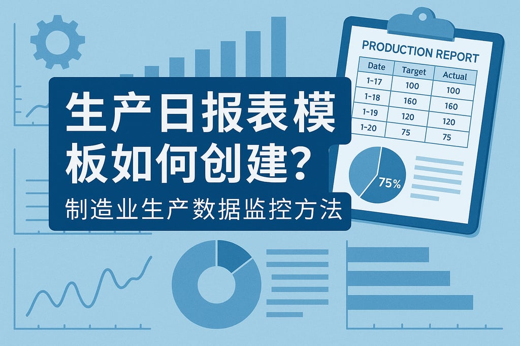 生产日报表模板如何创建？制造业生产数据监控方法