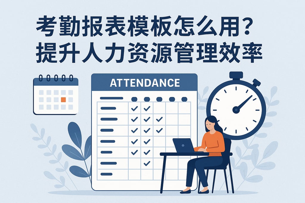 考勤报表模板怎么用？提升人力资源管理效率