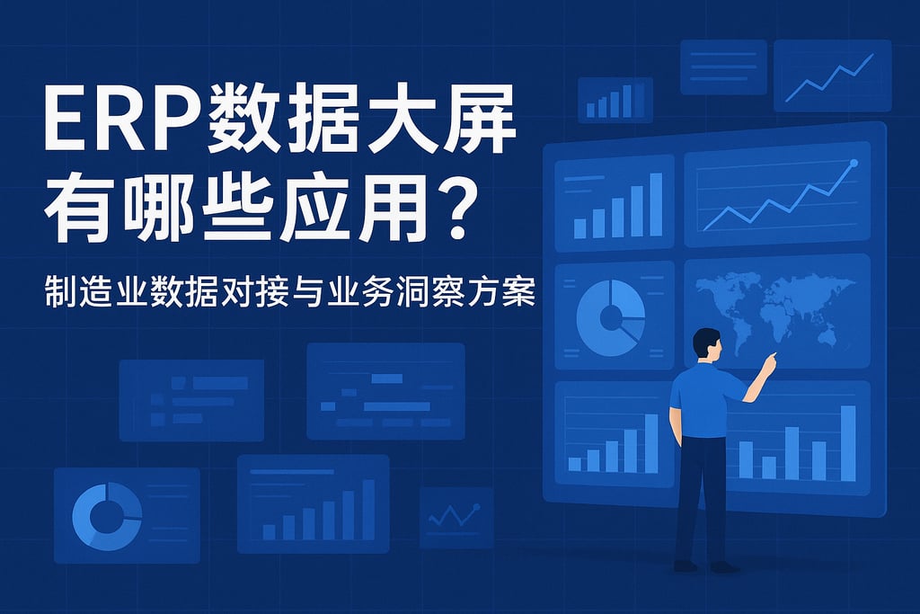 ERP数据大屏有哪些应用？制造业数据对接与业务洞察方案
